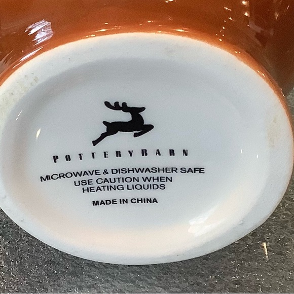 Pottery Barn Cheeky Reindeer Christmas Mugs Like New - Picture 3 of 3